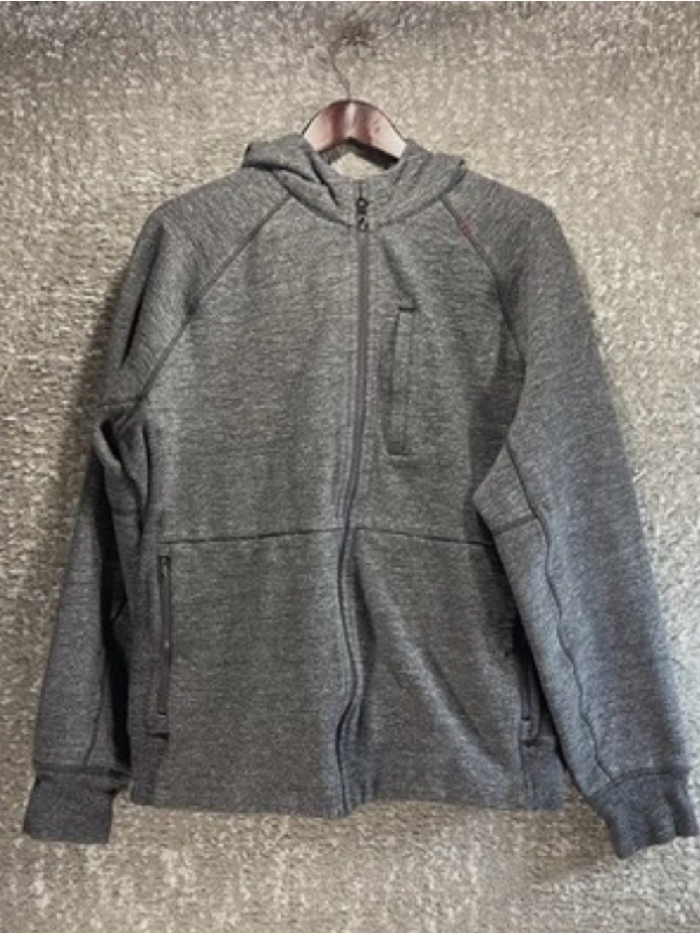 lululemon athletica Men's Best Coast Heathered Gray Full-Zip Hooded Sweatshirt M